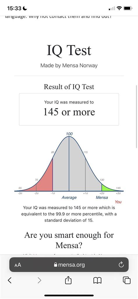 mensa iq test.
